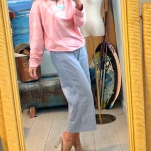 Halogen,Soft Blue Chambray,Crop, Pants,High-Waisted,Excellent Condition, Size 2